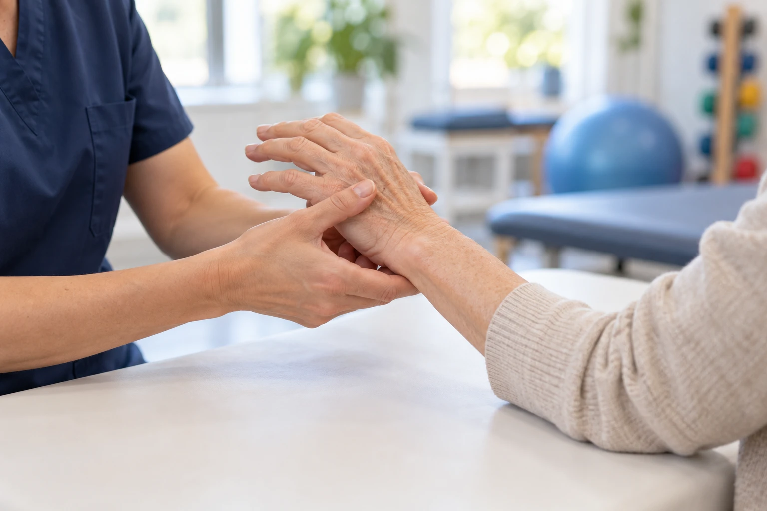 Illustrative hand and wrist therapy assessment